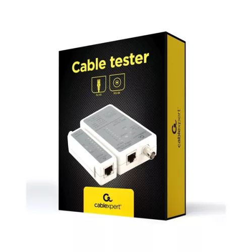 Tester káblov Gembird NCT-1 RJ-45, BNC, biely