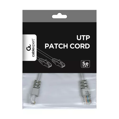 Gembird PP12-0,25M 0,25 m RJ45 CAT5e UTP -> RJ45 CAT5e UTP Stecker/Stecker graues Patchkabel
