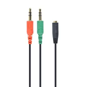   Redukcia Gembird 20cm 2ks Jack stereo 3,5 mm -> Jack stereo 3,5 mm (4pin) M/F čierny
