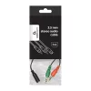 Redukcia Gembird 20cm 2ks Jack stereo 3,5 mm -> Jack stereo 3,5 mm (4pin) M/F čierny