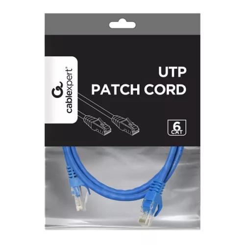 Gembird PP6U-0.5M/B 0,5m RJ45 CAT6 UTP - RJ45 CAT6 UTP M/M kék kábel