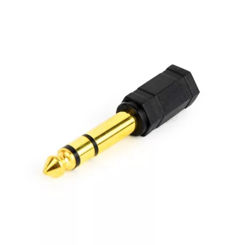 Redukcia Gembird A-6.35M-3.5F Jack stereo 6.3mm -> Jack stereo 3.5mm M/F čierna