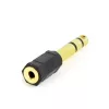 Redukcia Gembird A-6.35M-3.5F Jack stereo 6.3mm -> Jack stereo 3.5mm M/F čierna