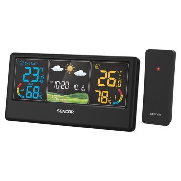   Sencor SWS 4100 B színes kijelzős fekete időjárás állomás