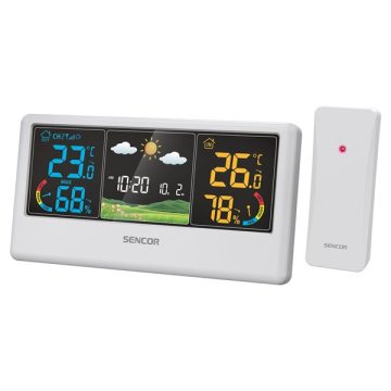   Sencor SWS 4100 W színes kijelzős fehér időjárás állomás