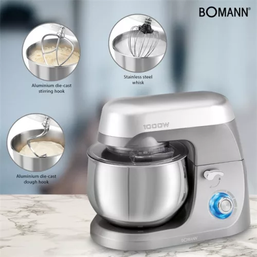 Kufrový robot Bomann KM 6009 CB 1000W, 5L, titán