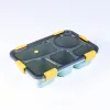 Recipient alimentar din plastic verde cu 5 compartimente Iris KT-004-GR