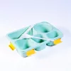 Recipient alimentar din plastic verde cu 5 compartimente Iris KT-004-GR