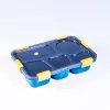 Recipient alimentar din plastic albastru cu 5 compartimente Iris KT-004-BL