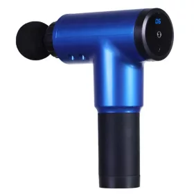 Modrá masážna pištoľ Iris KT-011-BL so 4 adaptérmi