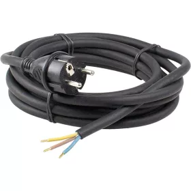   Anco 321660 H05RR-F 10A 250V 3x1,0 mm2, 5m čierny montážny gumový flexo kábel so zástrčkou