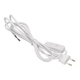   Anco 321333 H03VV H2-F 2,5A 250V 2X0,75mm2 2m biely kábel s vypínačom