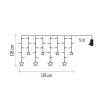 Emos DCGW12 185x105 cm beltéri meleg fehér csillagok LED karácsonyi fényfüggöny