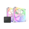 Chladiaci ventilátor NZXT 140 mm Aer RGB 3 s dvojitým bielym povrchom