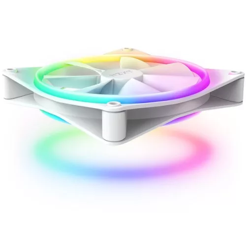 Chladiaci ventilátor NZXT 140 mm Aer RGB 3 s dvojitým bielym povrchom
