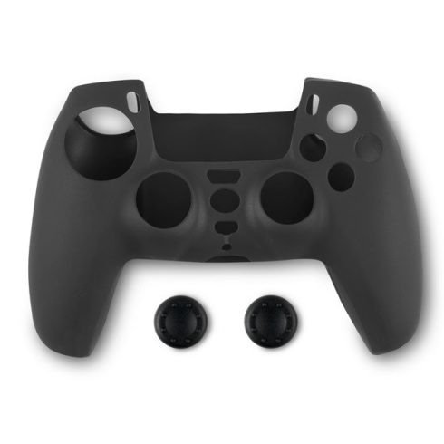 Spartan Gear 2808147 PS5 kontroller szilikon skin fekete + hüvelykujj csúszásgátló