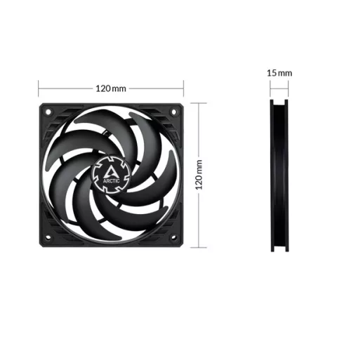 Ventilátor Arctic P12 SLIM PWM PST 120 mm