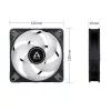 Arctic P12 PWM PST RGB 120mm 3ks čierne ventilátory + ovládač