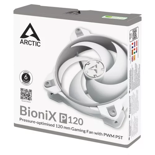 Ventilátor Arctic BIONIX P120 120 mm sivo-biely