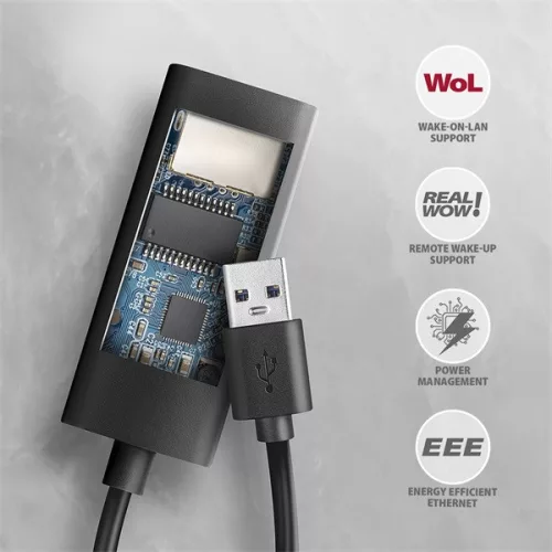 Axagon ADE-AR Type-A USB 3.2 - Gigabitový ethernetový adaptér