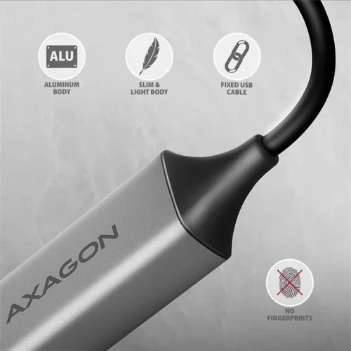 Axagon ADE-TXCA USB 3.2 typu A + typu C - Gigabitový ethernetový adaptér