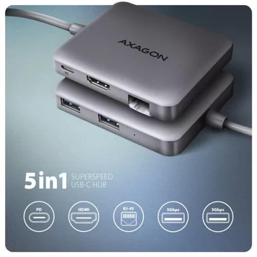 Axagon HMC-5HL SuperSpeed ​​​​USB-C 5v1 hub