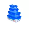 Set de 4 cutii dreptunghiulare pentru depozitarea alimentelor TOO KT-074, 250+500+900+1500 ml