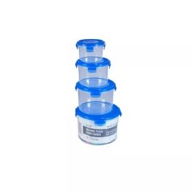   TOO KT-075 Set de 4 cutii rotunde pentru depozitarea alimentelor, 300+650+1200+2000 ml