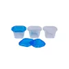 TOO KT-076 Set de 3 cutii pătrate pentru depozitarea alimentelor, 280 ml