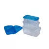 TOO KT-078 Set de 3 cutii dreptunghiulare pentru depozitarea alimentelor, 960 ml
