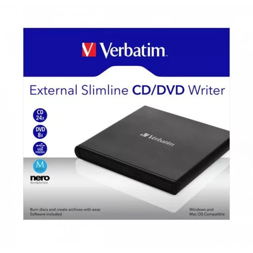 Externá DVD/CD napaľovačka Verbatim 98938 USB 2.0, čierna