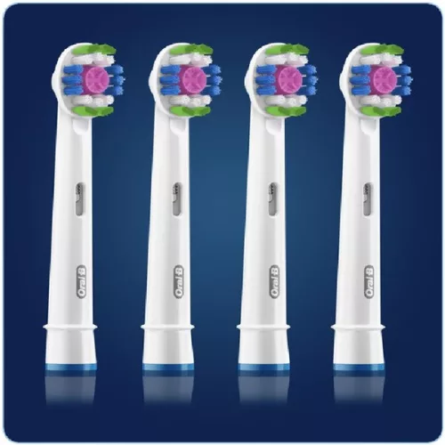 Sada 4 ks plášťov pre elektrické elektrické čistenie Oral-B EB18-4 3D White
