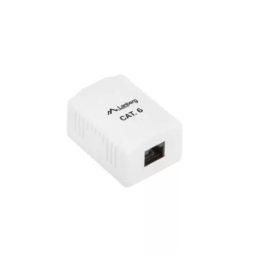 Lanberg OU6-0001-W Cat.6 UTP 1xRJ45 einzelne ungeschirmte Wandsteckdose