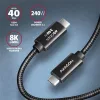 Axagon BUCM4X-CM10AB NewGEN+ 1m USB-C <> USB-C 4. generácie 3x2 / 240W kábel
