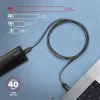 Axagon BUCM4X-CM10AB NewGEN+ 1m USB-C <> USB-C 4. generácie 3x2 / 240W kábel