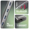 Axagon HMC-10HLS USB-C 5Gbps LONGER 9v1 hub