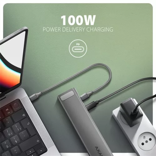 Axagon HMC-10HLS USB-C 5Gbps LONGER 9v1 hub