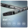 Rozbočovač Axagon HMC-5H8K USB-C 5 Gb/s 5v1 8K
