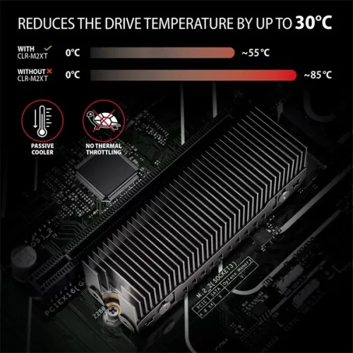 AXAGON CLR-M2XT hűtőborda M.2 SSD-hez
