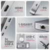 AXAGON HMC-STND ALU laptop állvány dokkoló állomással