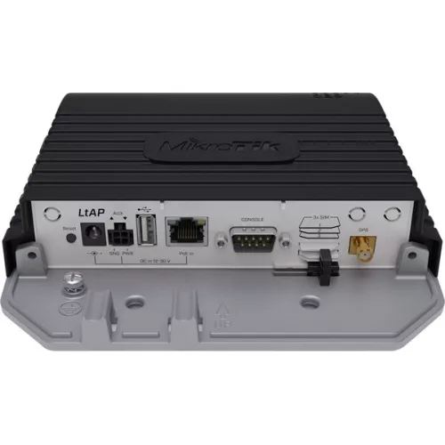 MikroTik LTE6 kit 1xGbE LAN GPS 1x miniPCIe 3x miniSIM foglalat WiFi accesspoint beépített LTE CAT6 modemmel