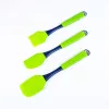 Set 3 piese din silicon IRIS KT-231-G, pensulă și spatule de copt, verde