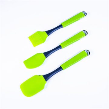   IRIS KT-231-G szilikon 3 darabos szett, sütőecset és spatulák, zöld