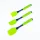 Set 3 piese din silicon IRIS KT-231-G, pensulă și spatule de copt, verde