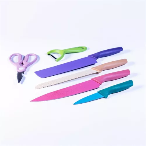 Set de cuțite de bucătărie IRIS KT-242 RAINBOW, 6 piese
