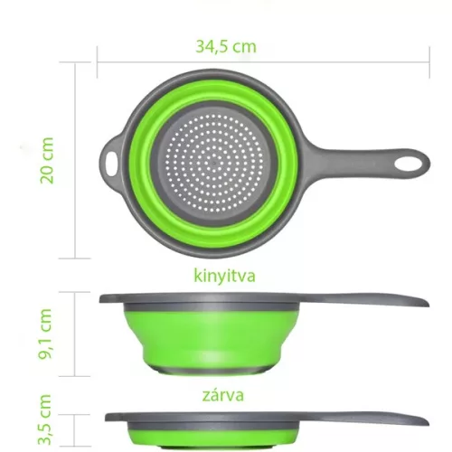 Filtru pliabil cu mâner din silicon IRIS KT-248-G