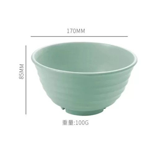 TOO KT-106 Set de 5 boluri din plastic, din paie de grâu, culori mixte, 17×9 cm