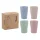 TOO KT-107 4 buc. pahare de plastic din paie de grâu de 300 ml, culori mixte