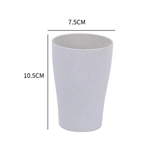 TOO KT-107 4 buc. pahare de plastic din paie de grâu de 300 ml, culori mixte
