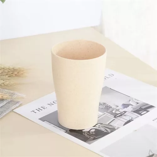 TOO KT-107 4 buc. pahare de plastic din paie de grâu de 300 ml, culori mixte